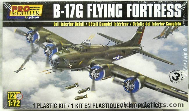 Revell 1/72 Pro Modeler Boeing B-17G Flying Fortress - Little Miss Mischeif 324th Sq 91st Group Bassingbourn England 1944 / False Courage 7th BS 34 BG Mendelsham 1945, 85-5861 plastic model kit